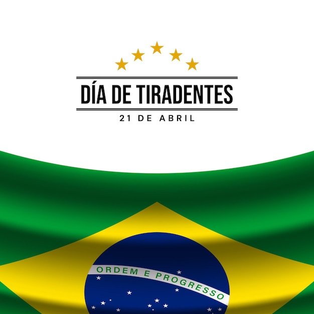 Design de cartão de saudação do Dia de Tiradentes