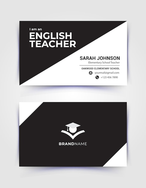 Cartões de Vista - Professora/Explicadora de Inglês on Behance