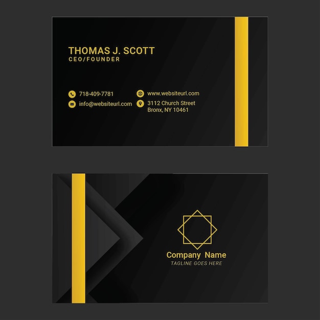 Design de cartão de visita premium