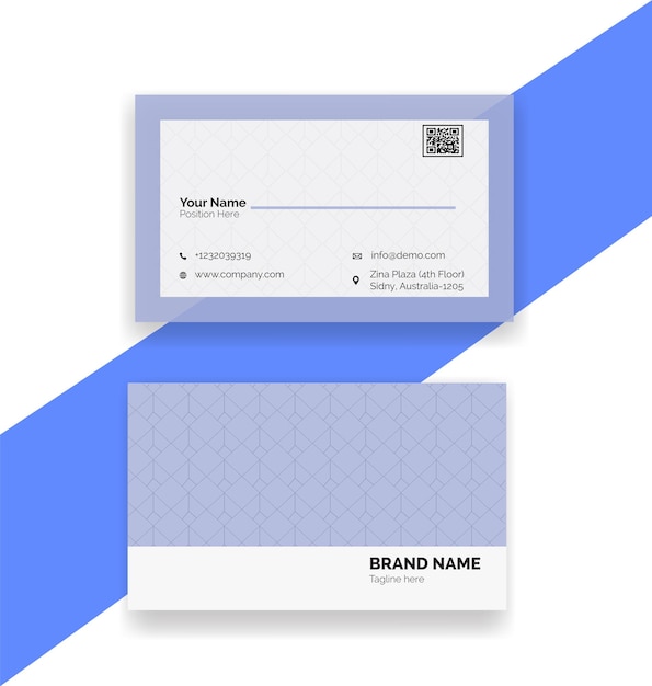 Design de cartão de visita vetorial minimalista moderno.