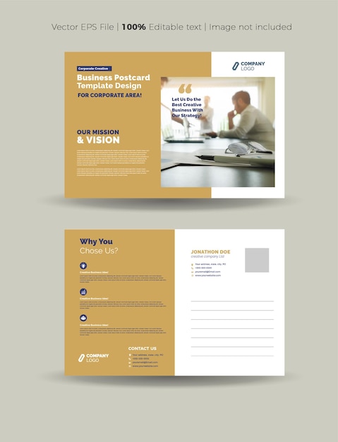 Design de cartão postal comercial