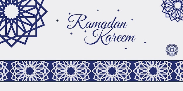 Design de cartão ramadan kareem com ornamento tradicional