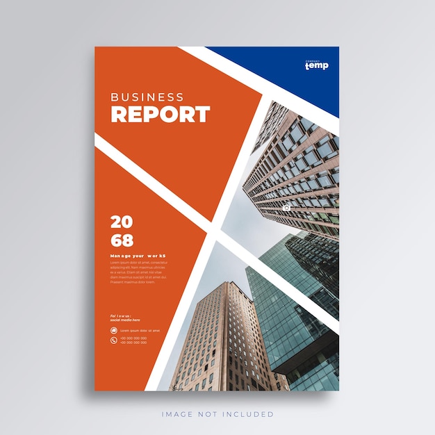 Vetor design de cartaz de capa de relatório anual