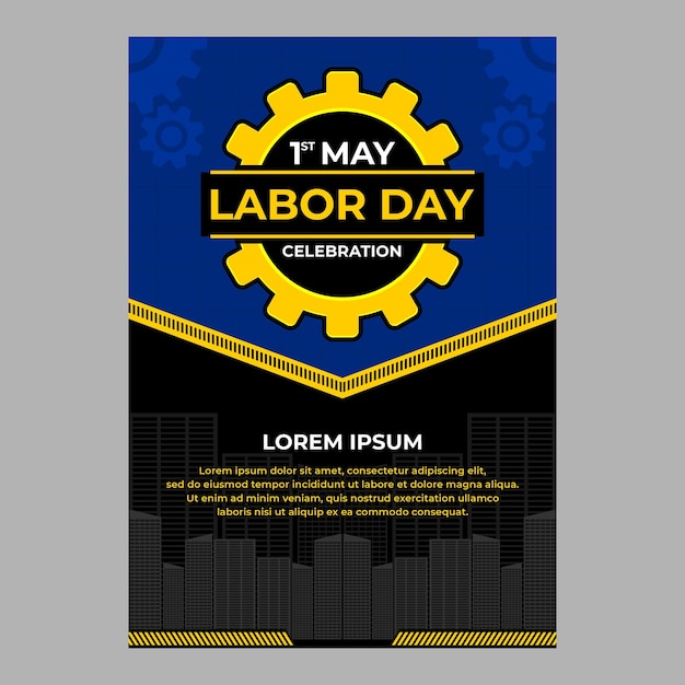 Design de cartaz de celebração do dia do trabalho