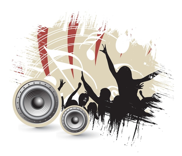 Design de cartaz de festa de música em fundo de textura