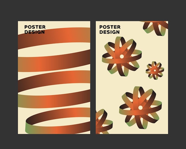 Design de cartaz design de gradiente de forma de fundo abstrato 3d
