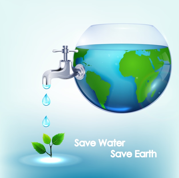 Design de cartaz do dia mundial da água