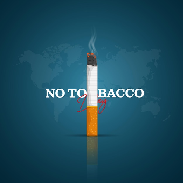 Design de cartaz para as redes sociais do Dia Mundial Sem Fumo