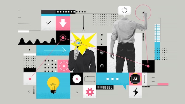 Design de cartazes de colagem Creative Business 2