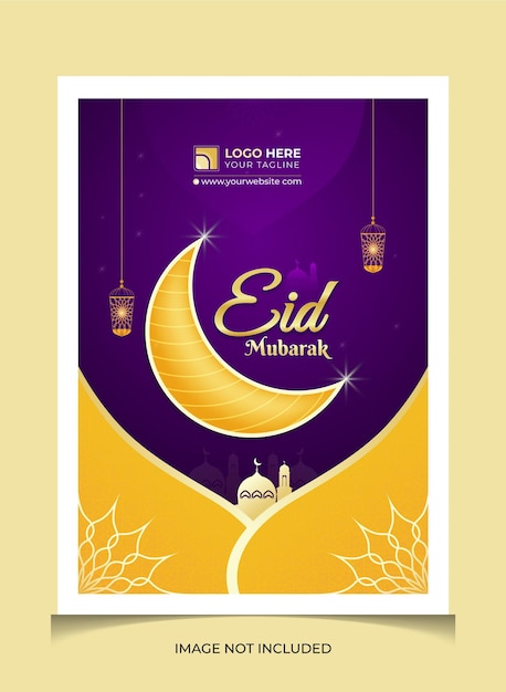 Vetor design de cartazes do eid mubarak