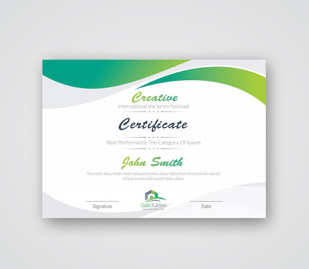 Design de certificado simples