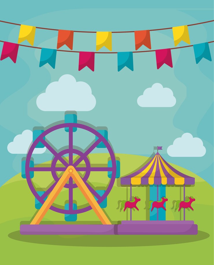 Vetor design de circo de carnaval
