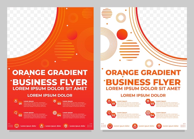 Design de coleção de modelo de panfleto de negócios gradiente laranja
