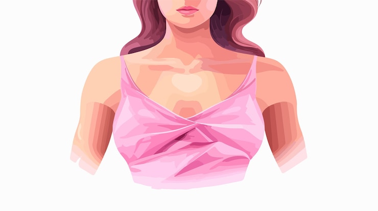 Vetor design de conscientização sobre o câncer de mama em ilustração vetorial de fundo branco