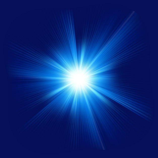 Design de cor azul com uma explosão.