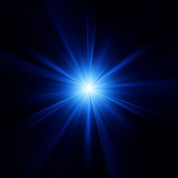 Design de cor azul com uma explosão.