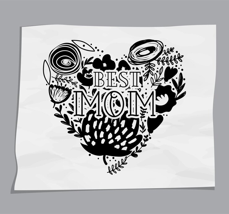 Vetor design de corte de papel com citações do dia das mães