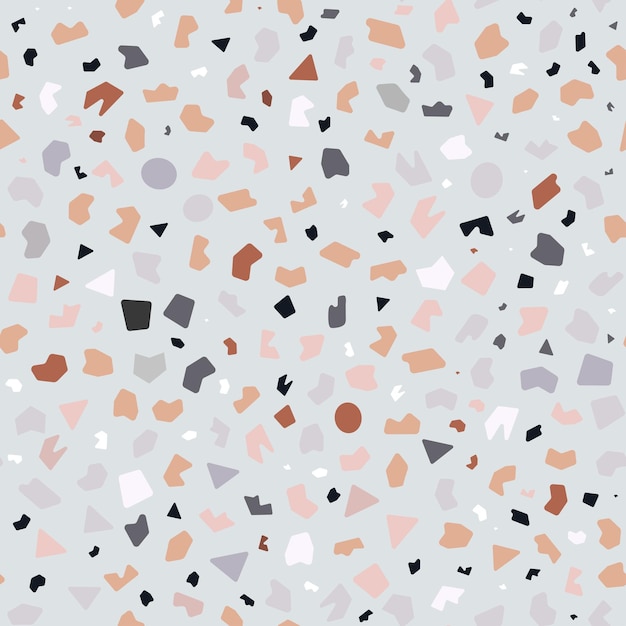 Design de decoração de interiores vector textura de terrazzo padrão sem emenda abstrato de superfície moderna