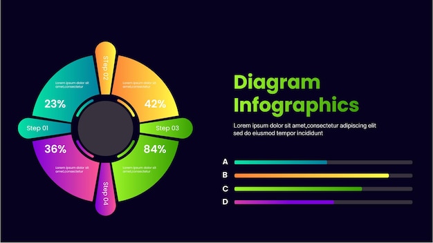 design de diagramas de infografia de negócios