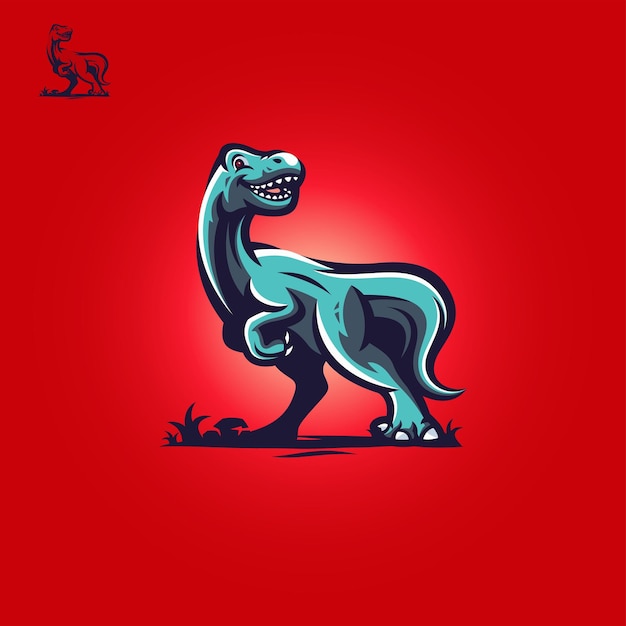 Design de dinossauro moderno com vetor