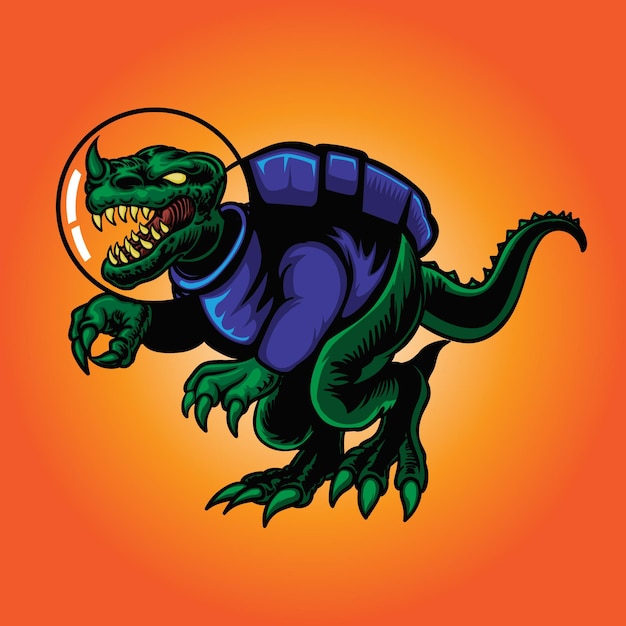 Design de dinossauros astronautas