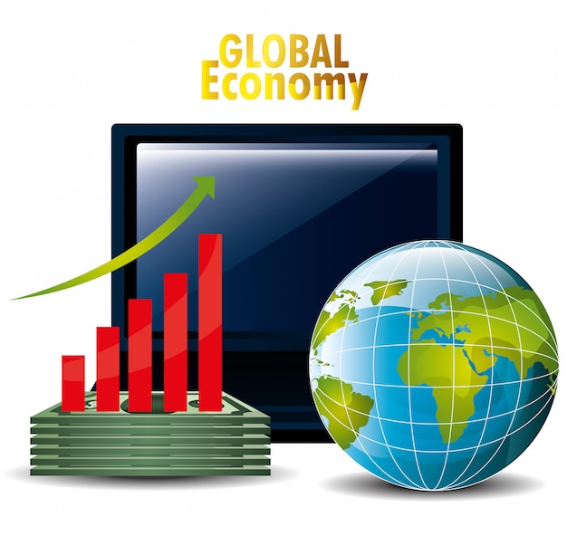 Vetor design de economia global,