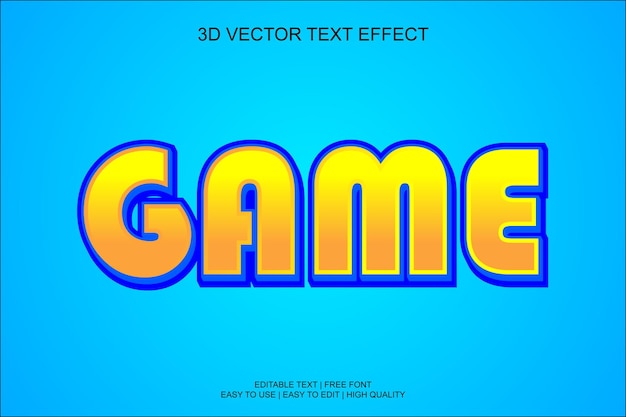 Design de efeito de texto vetorial editável de jogo