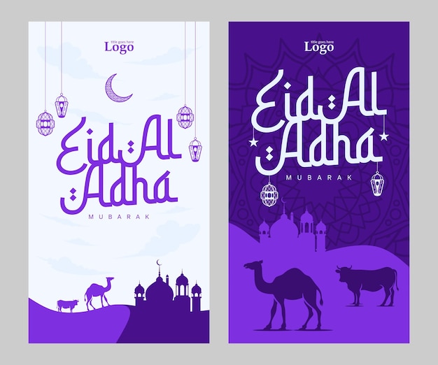 Design de Eid al Adha para a página de histórias