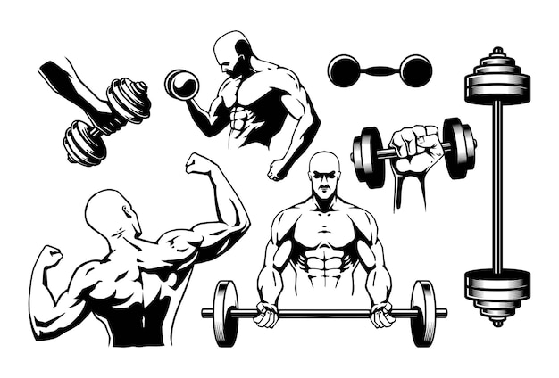 design de elemento de esportes de fitness