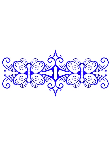 Vetor design de elemento de ornamento gravado para borda, cor editável