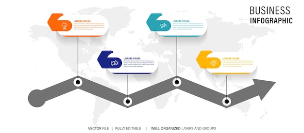 Design de elementos infográficos vetoriais