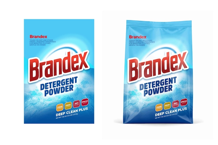 Vetor design de embalagem de detergentes de alta qualidade