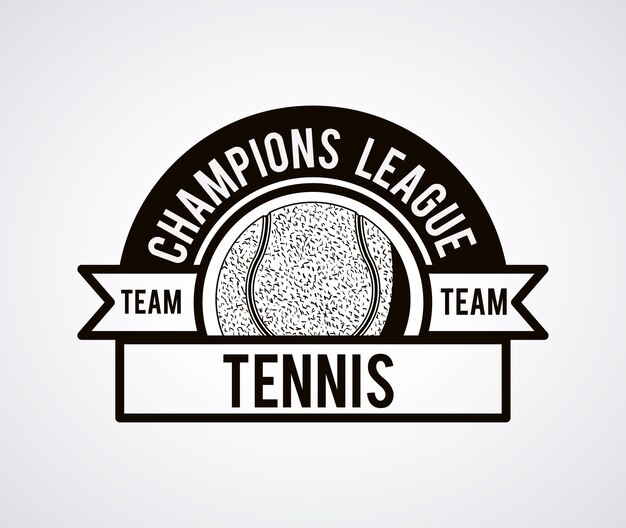 Vetor design de emblema de esporte de tênis