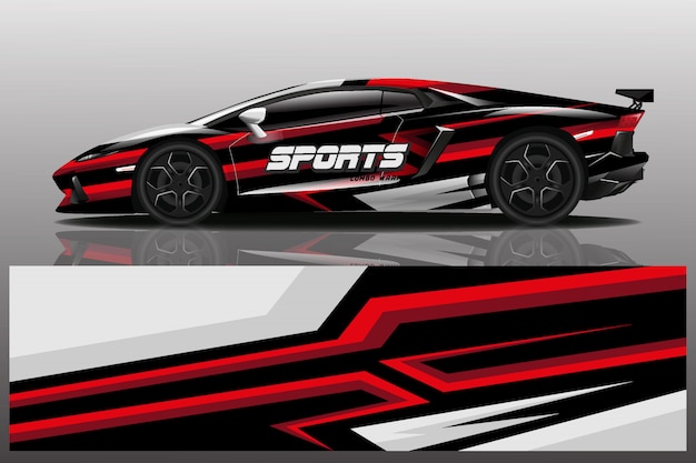 Design de envoltório de carro esporte