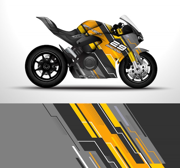 Design de envoltório de motocicleta