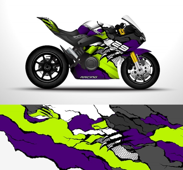 Design de envoltório de motocicleta