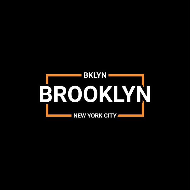 Design de escrita do Brooklyn, adequado para serigrafia de camisetas, roupas, jaquetas e outros