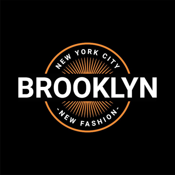 Vetor design de escrita do brooklyn, adequado para serigrafia de camisetas, roupas, jaquetas e outros