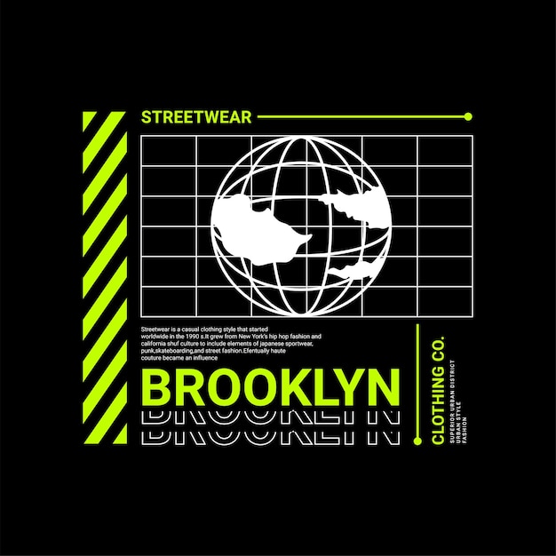 Design de escrita do brooklyn, adequado para serigrafia de camisetas, roupas, jaquetas e outros