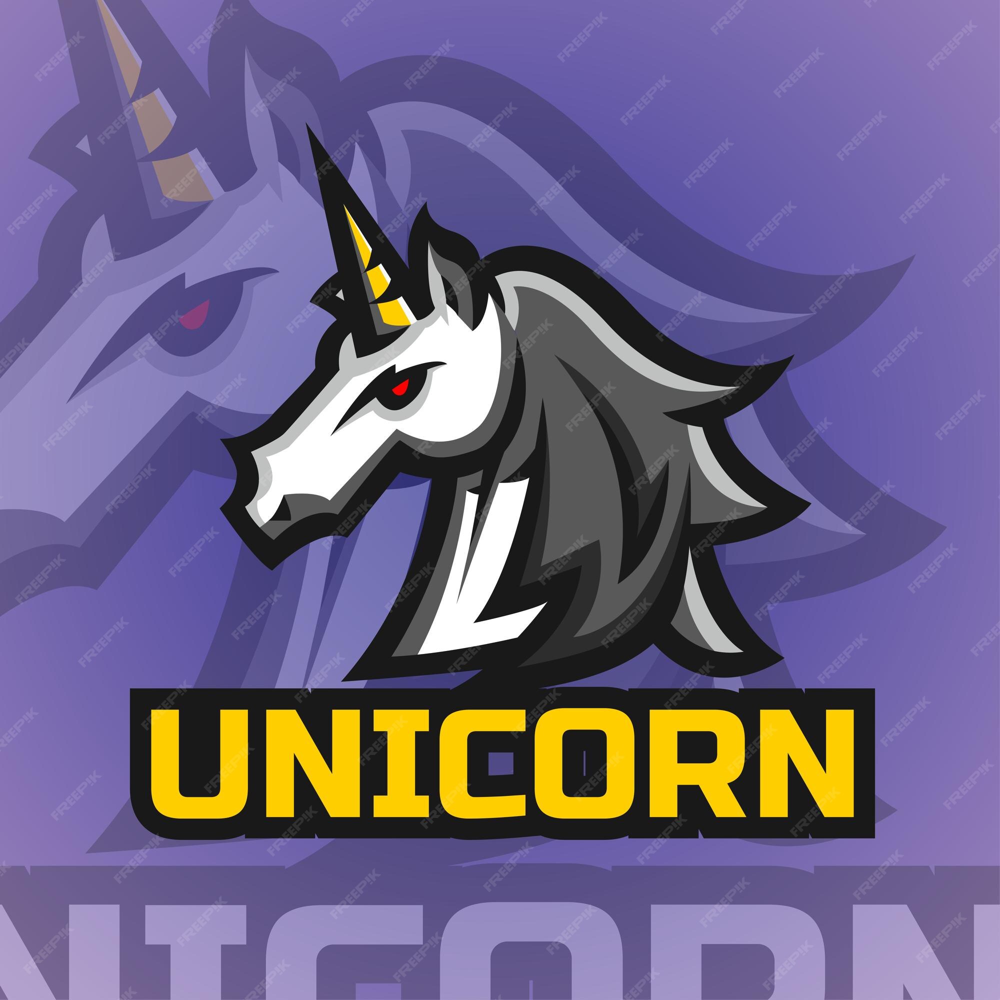 Design de vetor de logotipo de jogo de mascote de cavalo