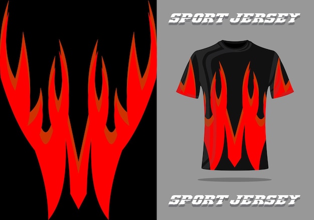 Design de esportes de maquete de camiseta para jogos de futebol de camisa de corrida