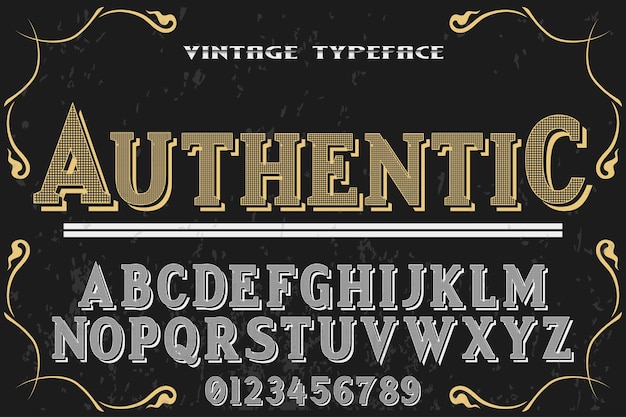 Design de etiquetas tipográficas autênticas