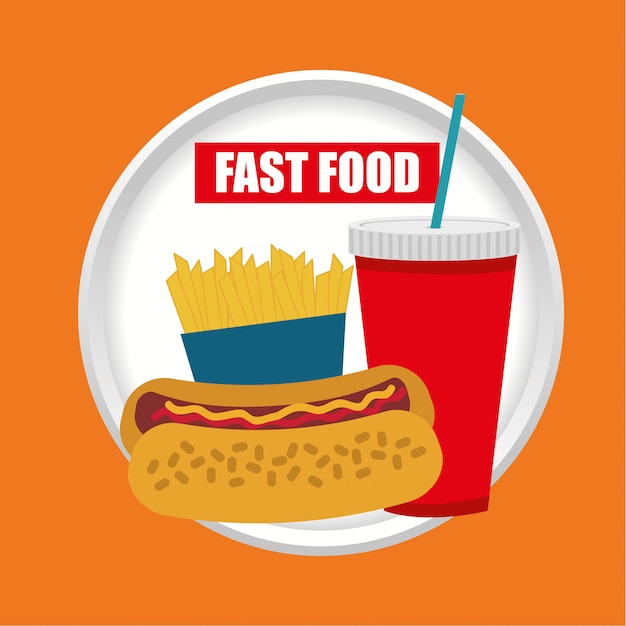 Vetor design de fast food