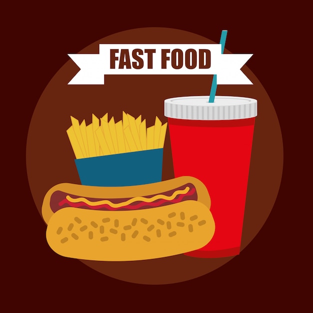 Vetor design de fast food