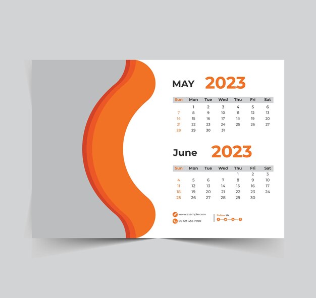 Design de feliz ano novo de calendário 2023
