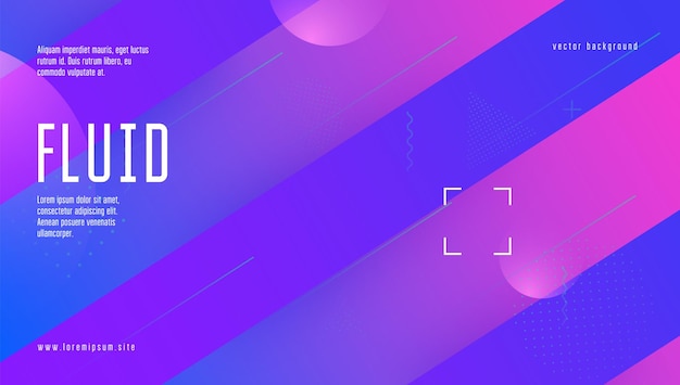Design de fluidos. Layout digital. Forma de plástico rosa. Apresentação da tecnologia. Página inicial legal. Conceito de arco-íris. Capa geométrica de onda. Quadro Hipster. Lilac Fluid Design