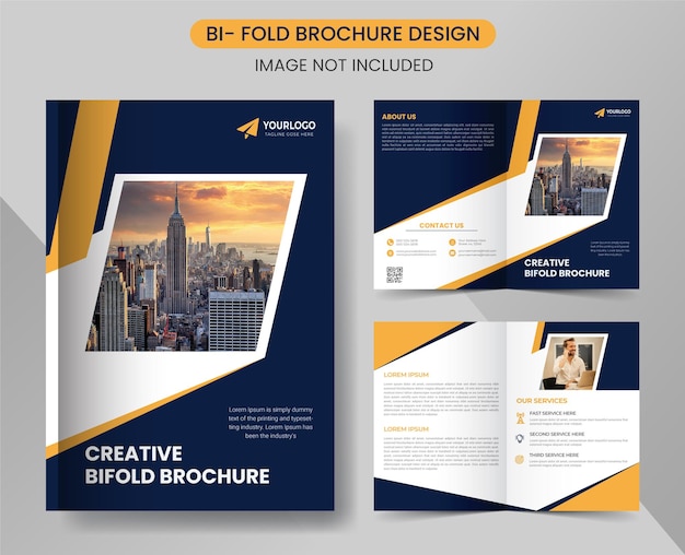 Vetor design de folheto bifold de negócios corporativos para sua empresa