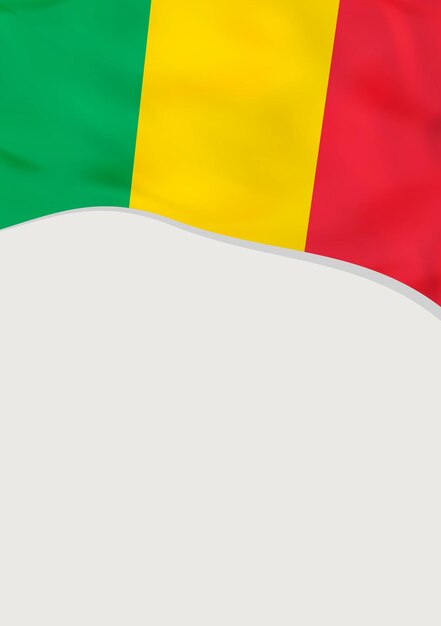 Design de folheto com bandeira do modelo de vetor de Mali