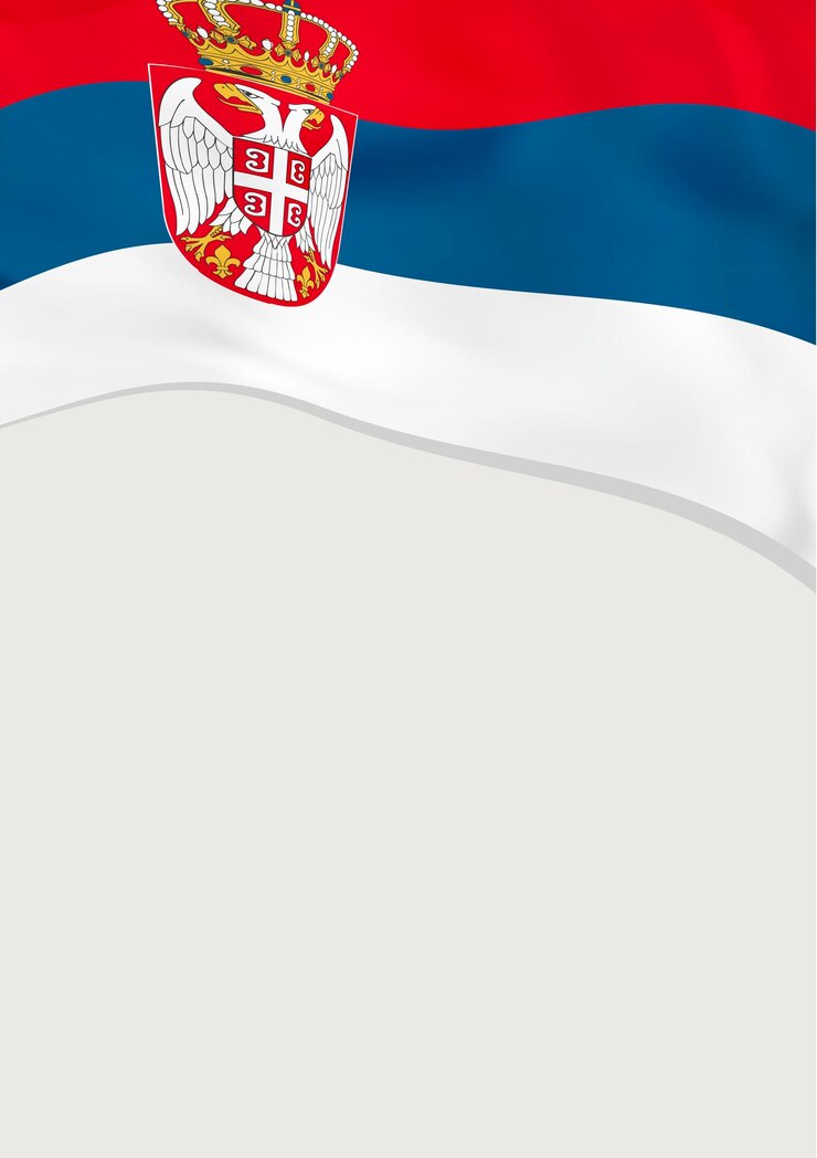 Vetor design de folheto com modelo de bandeira da sérvia vector