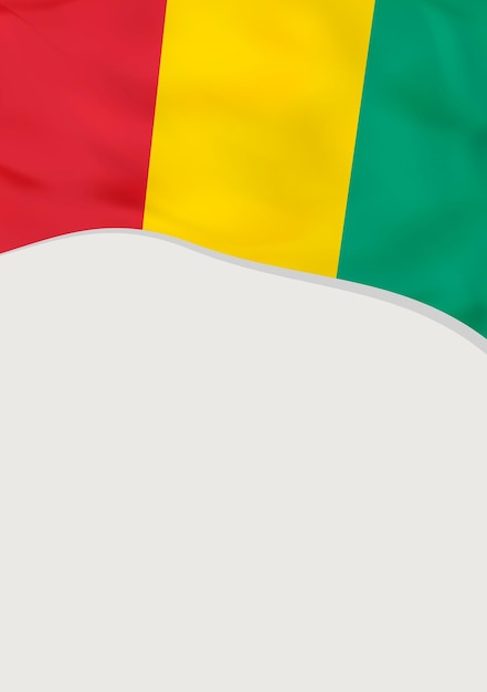 Design de folheto com modelo de vetor de bandeira da Guiné